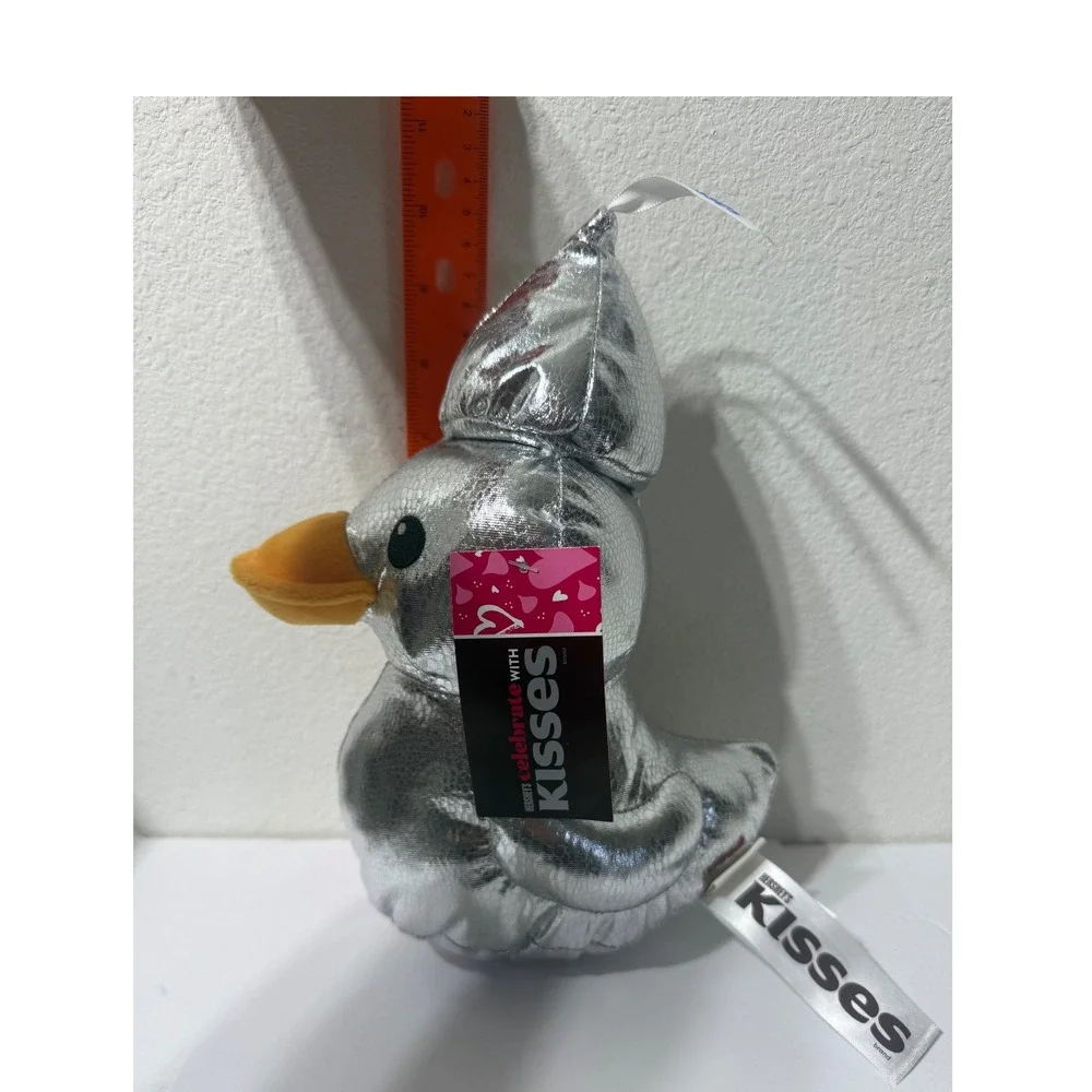 Hershey's Kisses Plush Duck Silver Metallic Dan Dee Valentine 8